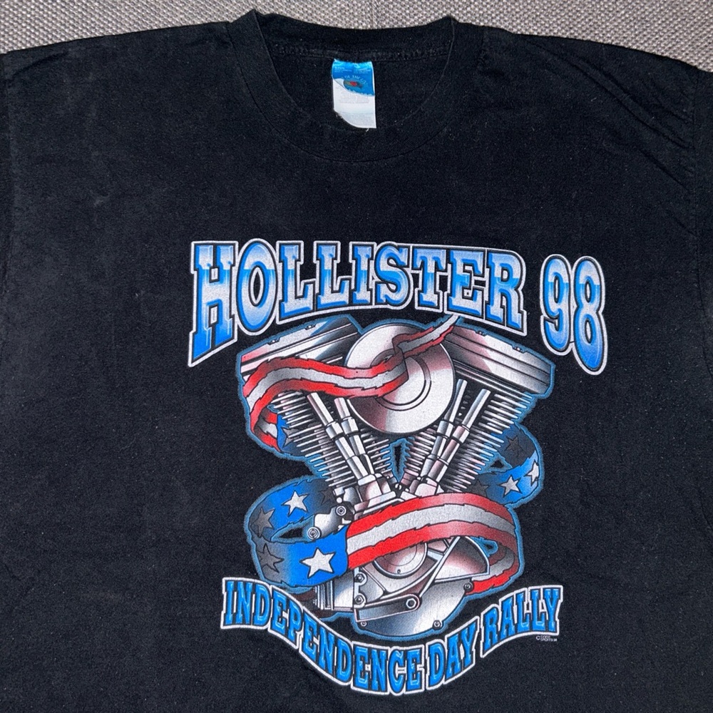 90s Hollister California Independence Day Bike Rally Single Stitch T-Shirt